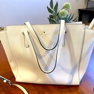 KATE SPADE White Saffiano Leather Handbag
